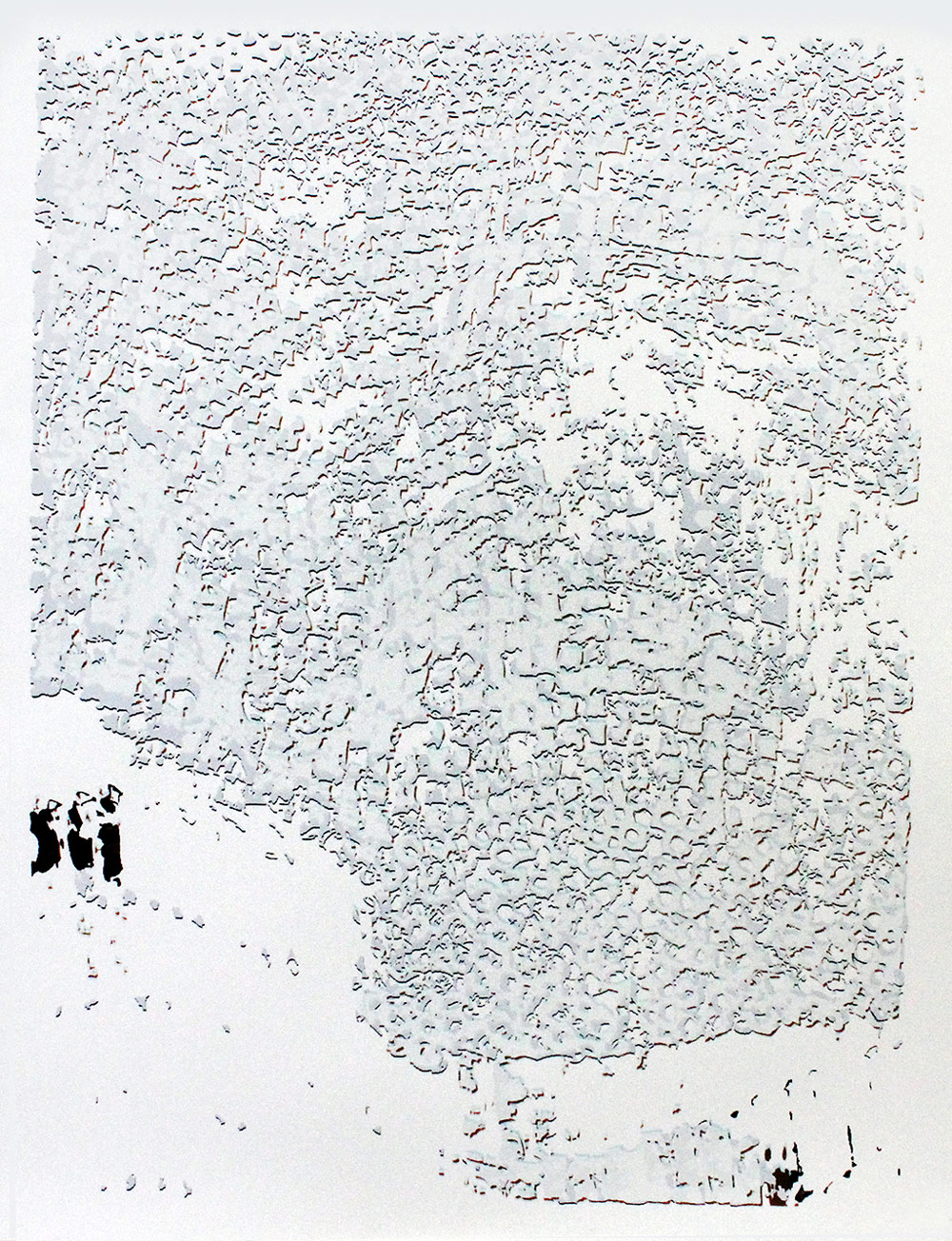 El Anatsui: "Untitled [White with Black]"